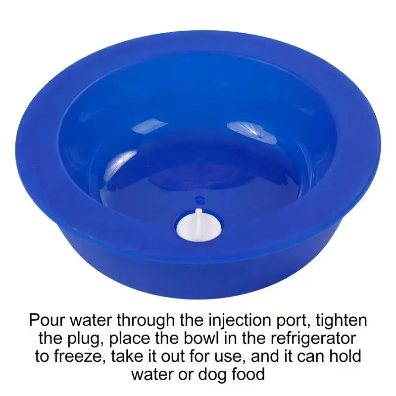 Pet Cooling Ice Bowl Summer Dog Water Feeder Cold Retention Design Let Pets Enjoy Cool Drinking Water