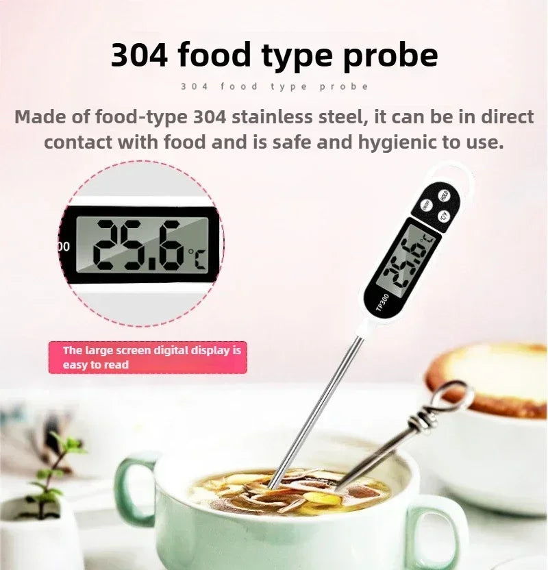 Kitchen Thermometer for Cooking Digital Temperature MeasuringTool for Meat Electronic Food Thermometer LCD Display Food