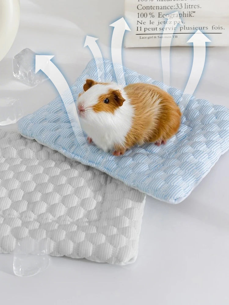 1 PC Summer Cooling Pet Mat Soft Breathable Self-Cooling Blanket Mat for Small Animal Hamster Guinea Pigs Chinchillas Rat Rabbit