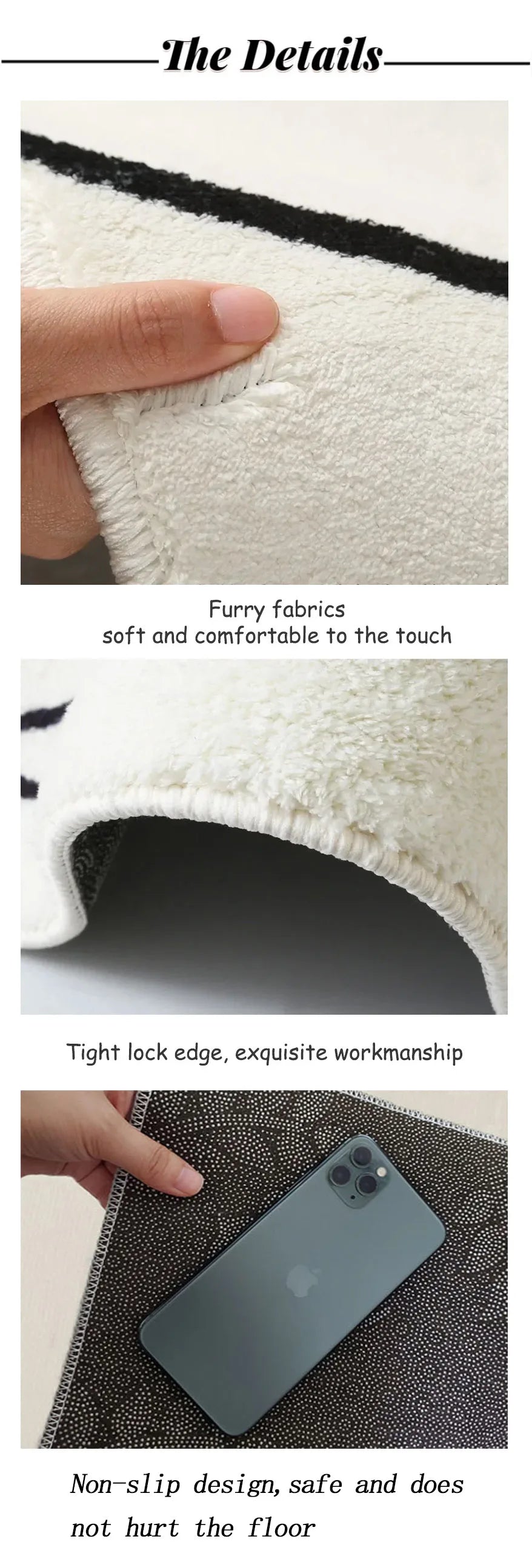 Large Area Living Room Carpet Cute Ins Simple Style Bedroom Bedside Rug Thick Plush Sofa Home Decoration Coffee Table Mats Ковер