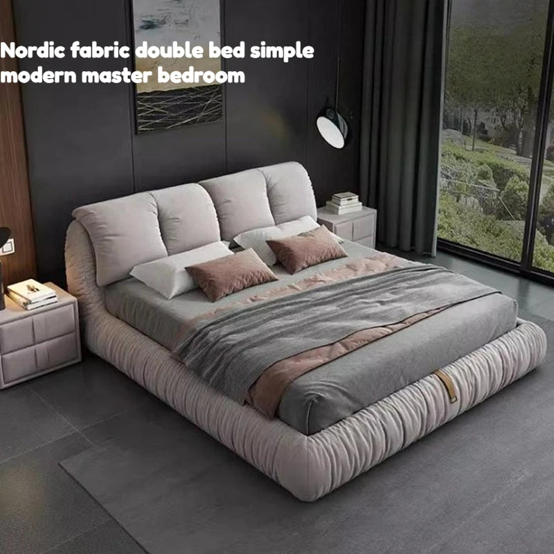 Bedroom Unique Minimalist Beds Nordic Organizer Upholstery Sleeping Fancy Bed Lounge Frames Queen 180x200cm House Accessories