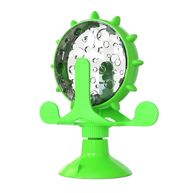 Cat Dog Treat Dispenser Toy - Cat Interactive Feeder Pet Food Toys Feeder 360° Degree Rotating Food Leakage Device Rotate