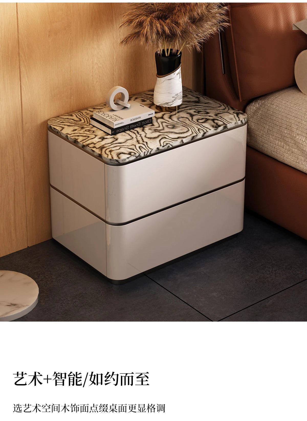 Delicacy Bedroom Nightstand Storage Drawers Classic Practical Bedside Table Aesthetic Luxury Mesitas De Noche Home Furniture