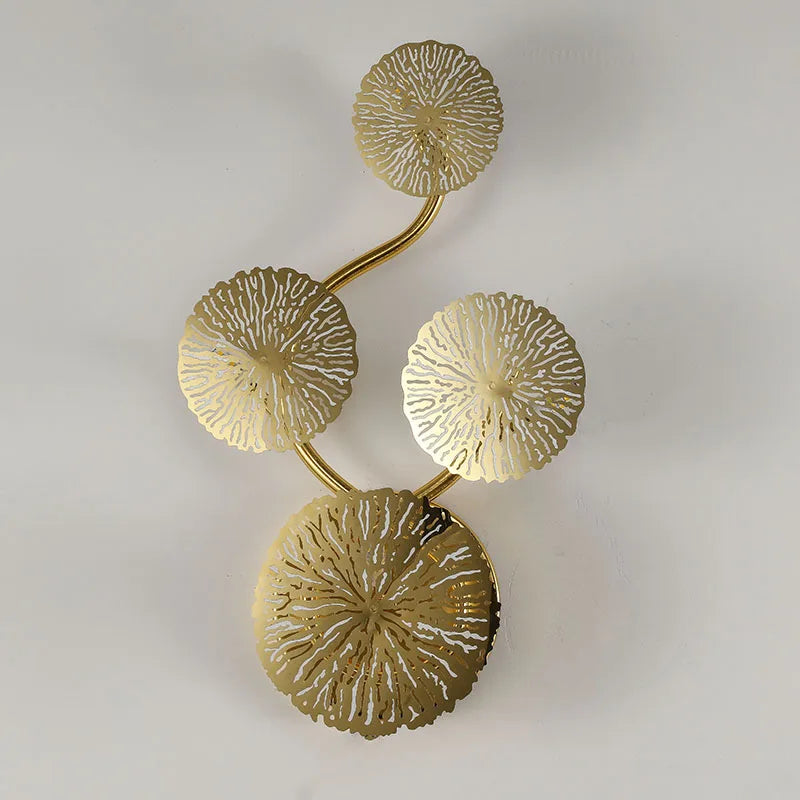 Post-modern Living Room Lotus Leaf Decor Creative New Chinese-style Dining Room Light Minimalist Bedroom and Hallway Wall Lamp