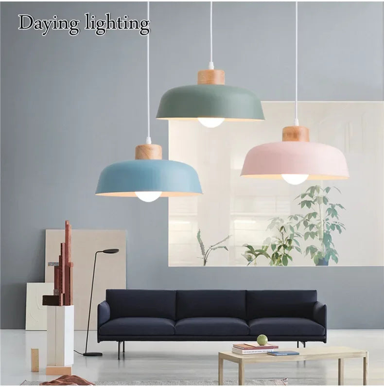 Now Nordic Lighting Modern Living Room Dining Table Lamps Simple Personality Creative Bar Bedroom Single Head Macaron Chandelier