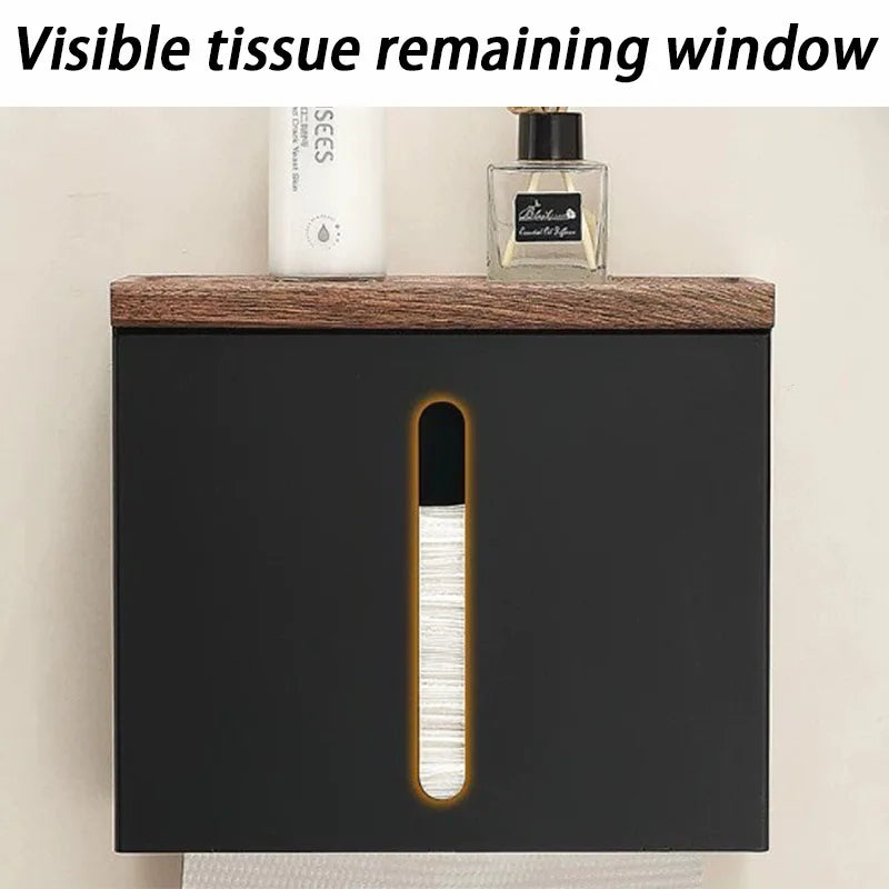 Bathroom Tissue Box Luxury Living Room Bedroom Tissue Box Storage Kitchen Wall Mounted Paper Case Toilet Rectangular Home Decor