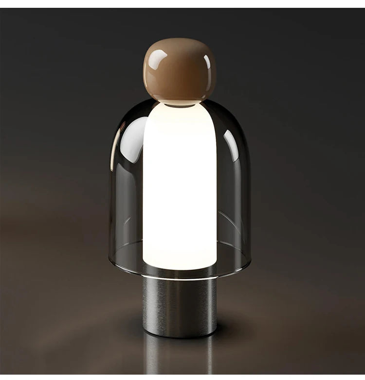 Modern Living Room Decoration Ornaments USB Charging Lamp Minimalist Study Master Bedroom Daughter's Room Glass Desk LED Lamp
