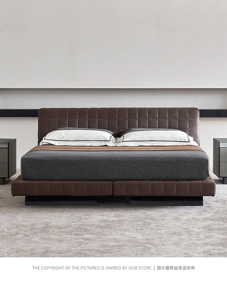 Modern Fashion Bedroom Bed Decor For Couples Double Beds Soft Backrest Headboard Nordic Design Frame King Bed Room Furnitures