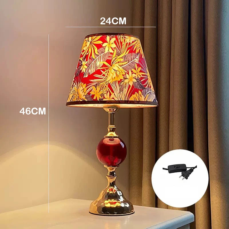 Bedroom Desk Lamp, Warm and Romantic, Light Luxury, Retro American Wrought Iron, Simple Modern Bedside Lamp