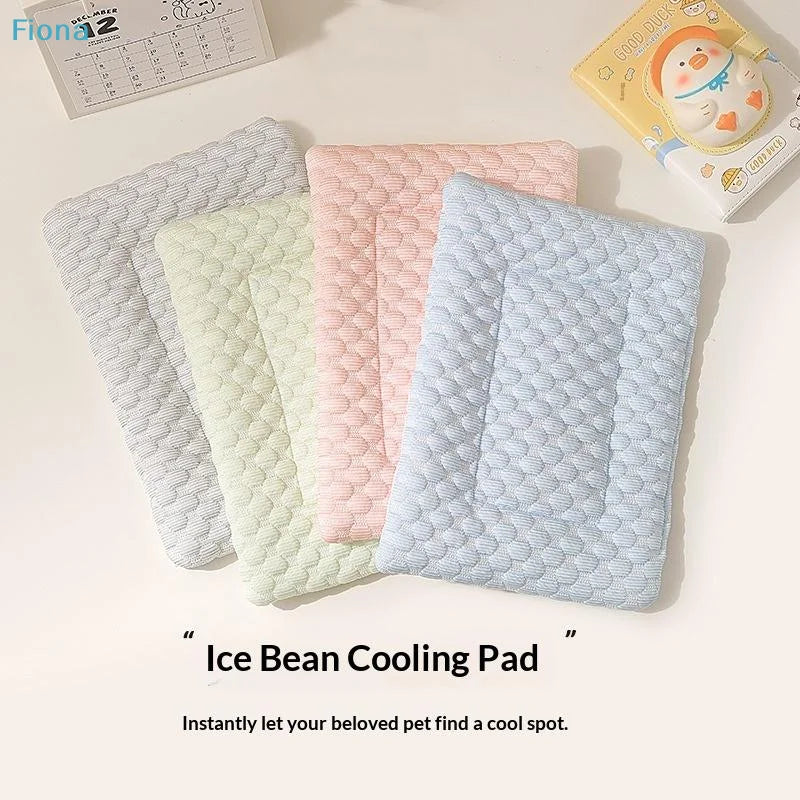 ✔Pet Ice Pad Cool Feeling Mat Breathable Non Slip Summer Dogs Cats Hamsters Small Pets Cool Down Heat Relief Sleeping Nest