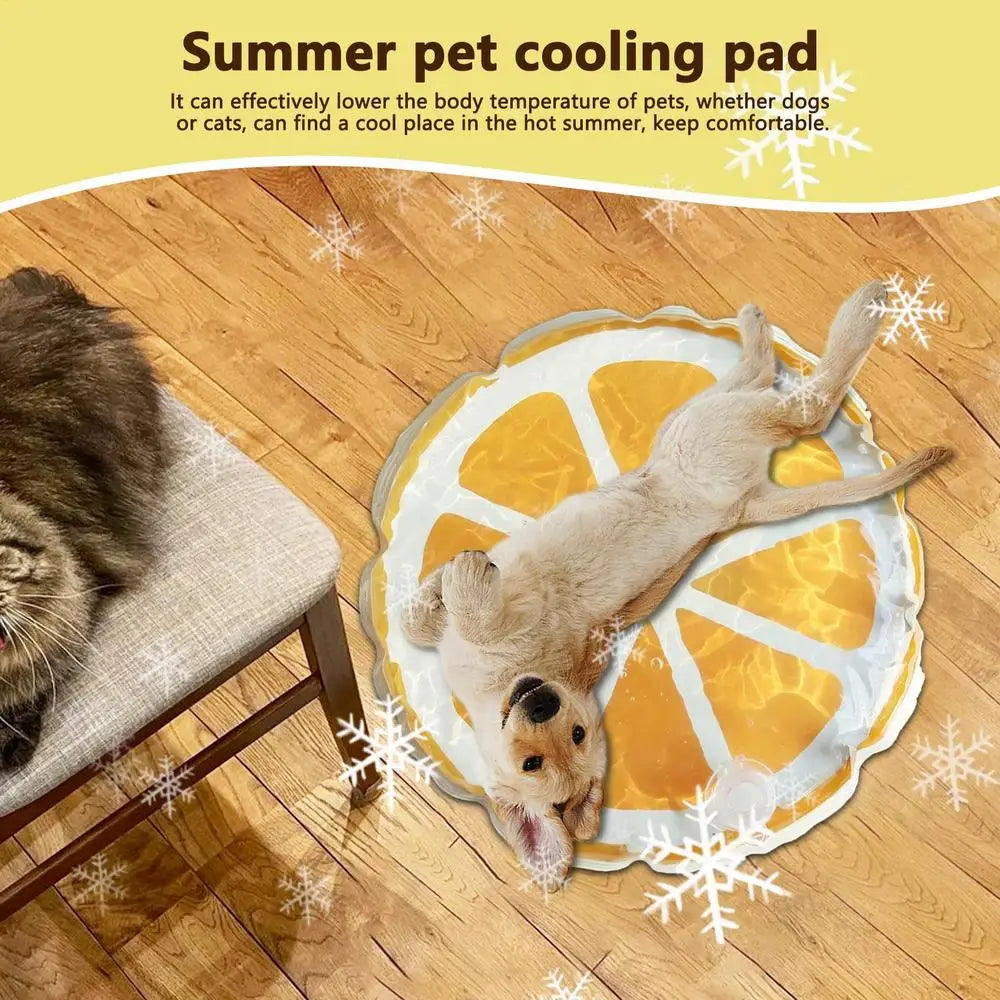 Pet Cooling Mat Cute Water Sensory Pad For Puppy Cute Fruit Pattern Cooler Cushion Pad Bed Sleeping Mattress For Dogs And Cats