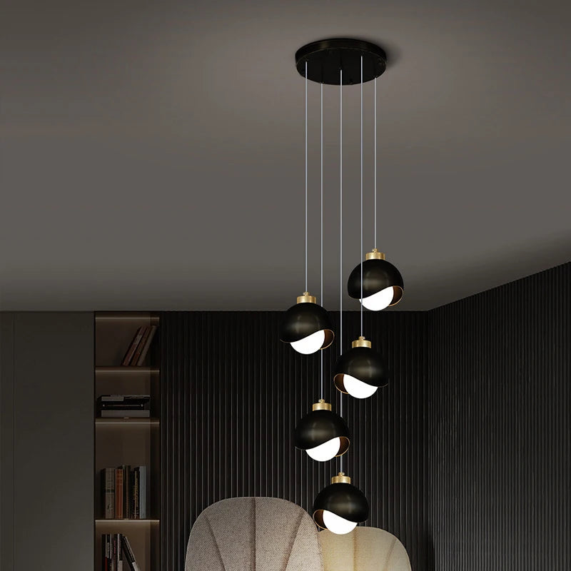 Bedroom Bedside Hanging Pendant Lamp Glass Ball LED Chandelier Lighting Ceiling Modern Interior Home Decor Lights Dining Kitchen