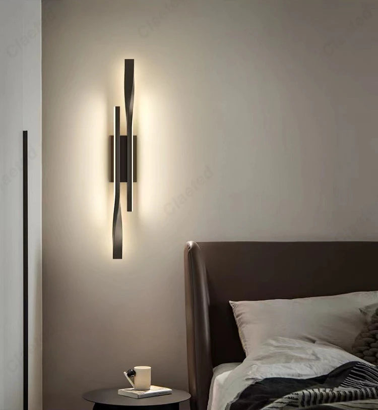 Modern Minimalist LED Living Room Background Wall Corridor Wall Lamp Bedroom Bedside Decorative Lighting Lamps