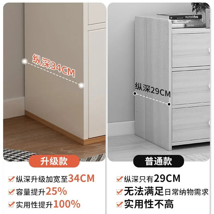 Living Room Storage Cabinet Chest of Drawers Bedroom Wooden Locker, Small Standing Cabinet, Household Bedside Locker, Drawers