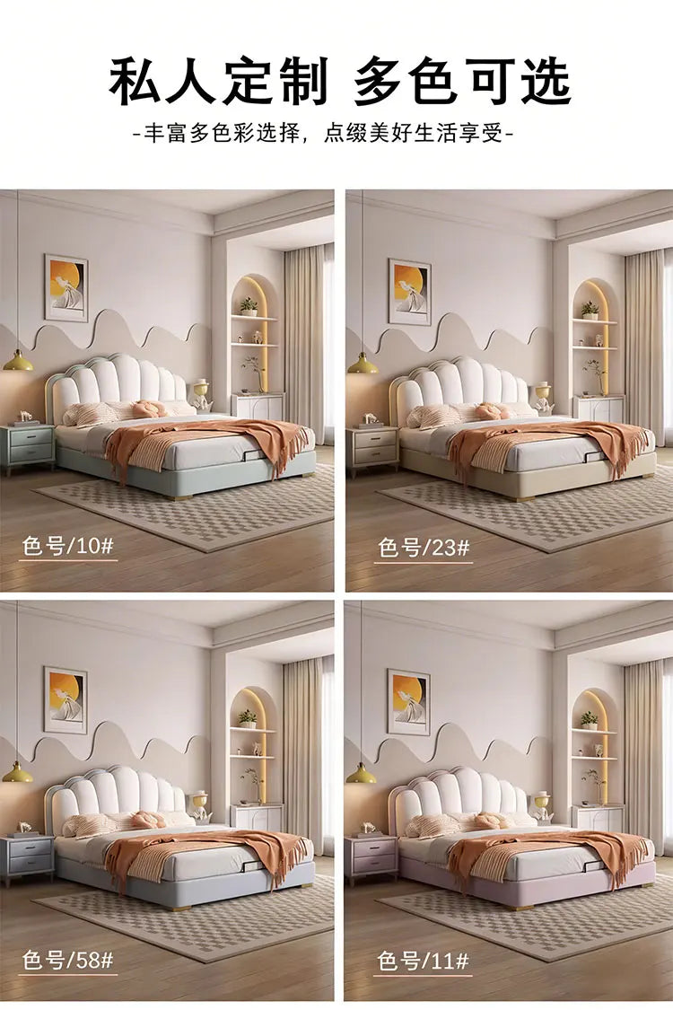 Modern Wooden Bed Bedroom Princess Design Sleeping Floor Mobile Girls Luxury Bed Children Letto Matrimoniale Hotel Furniture