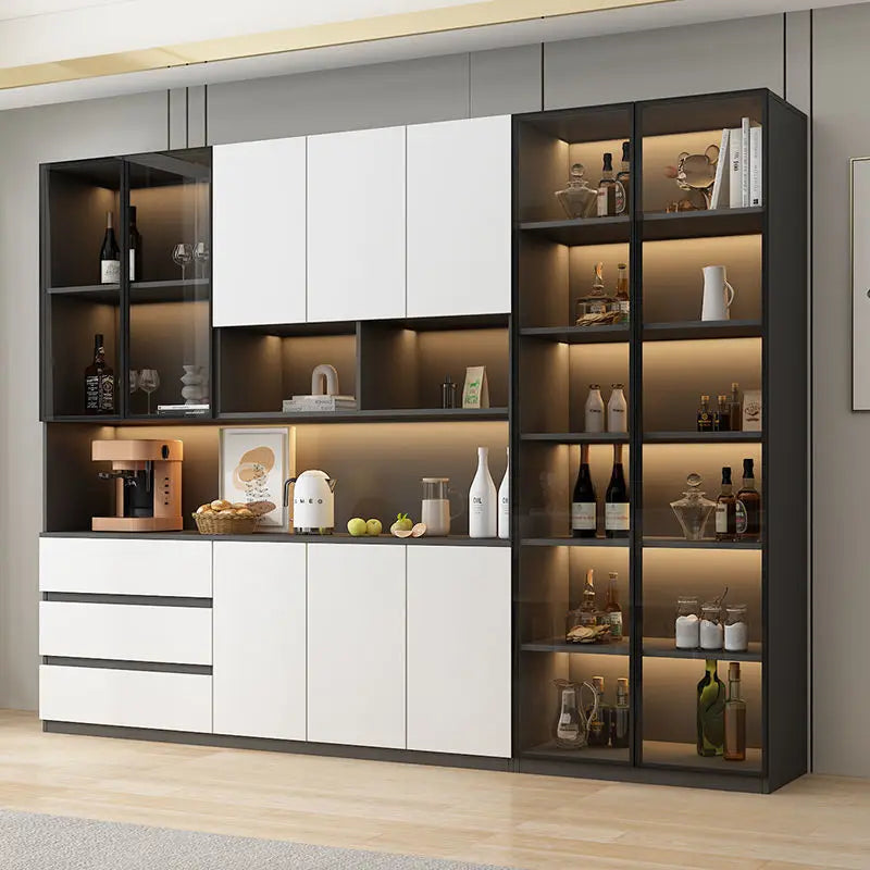 LivingRoom Cabinet Premium Solid Wood Dining Side Cabinet Integrated Household Light Luxury High-end Wine Cabinet Storage Locker