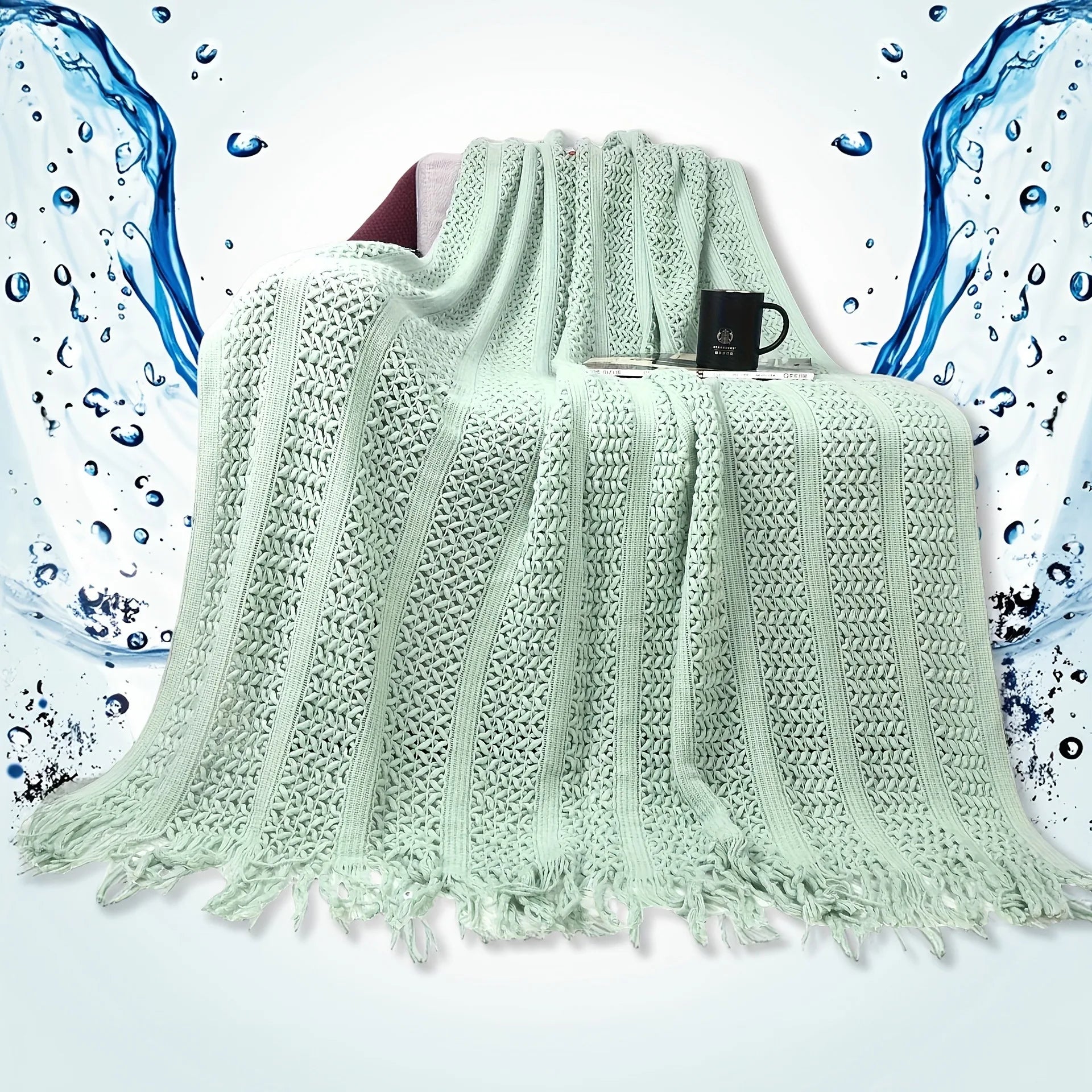 Nordic Style Soft And Comfortable Air-Conditioning Blanket Sofa Blanket Bed End Single for Hotel Homestay Living Room Bedroom