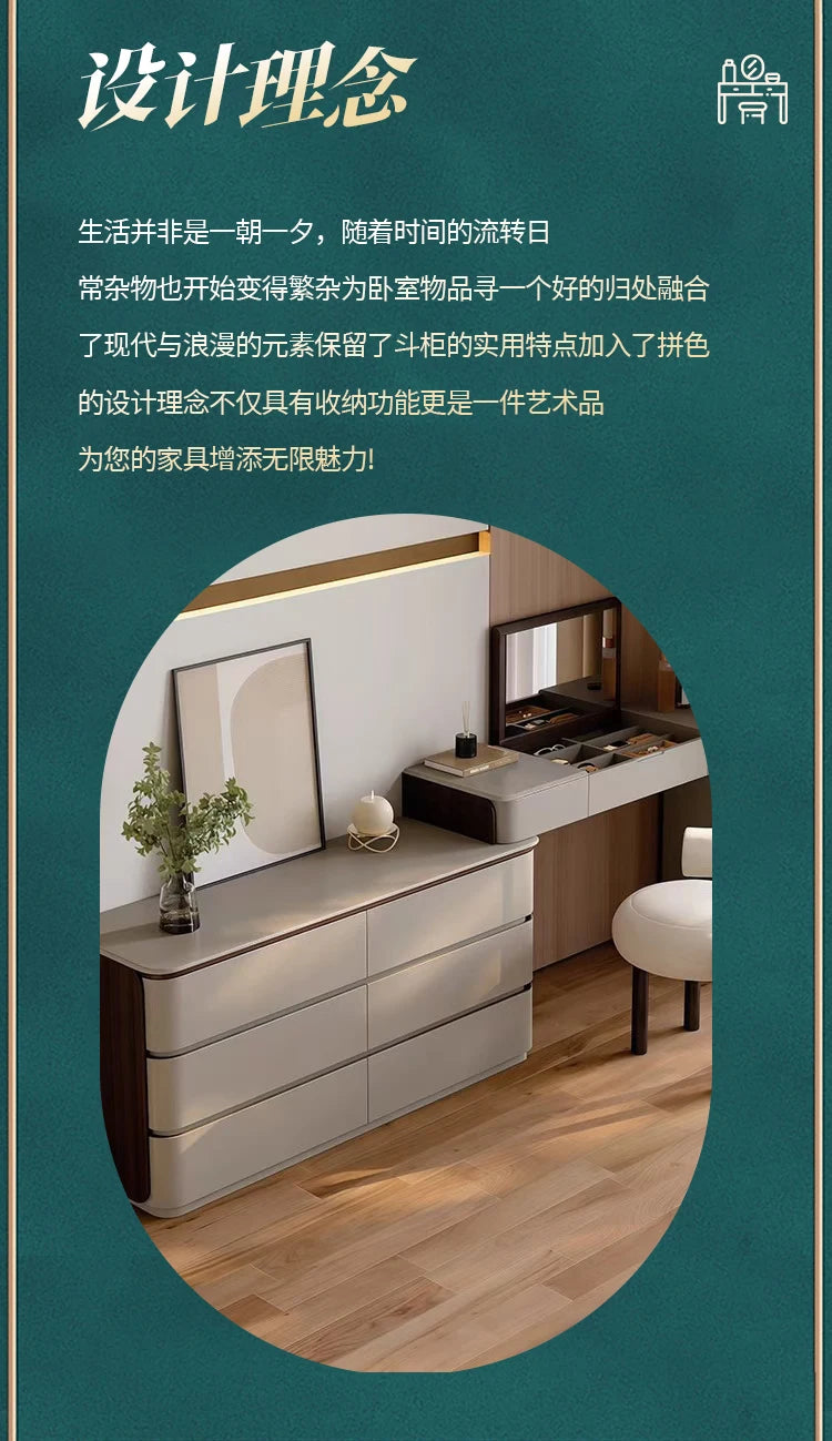 Bedroom Big Dressing Table Vintage Desk Aesthetic Luxury Dressing Table Nordic Girls Espejo Maquillaje Luz Home Furniture