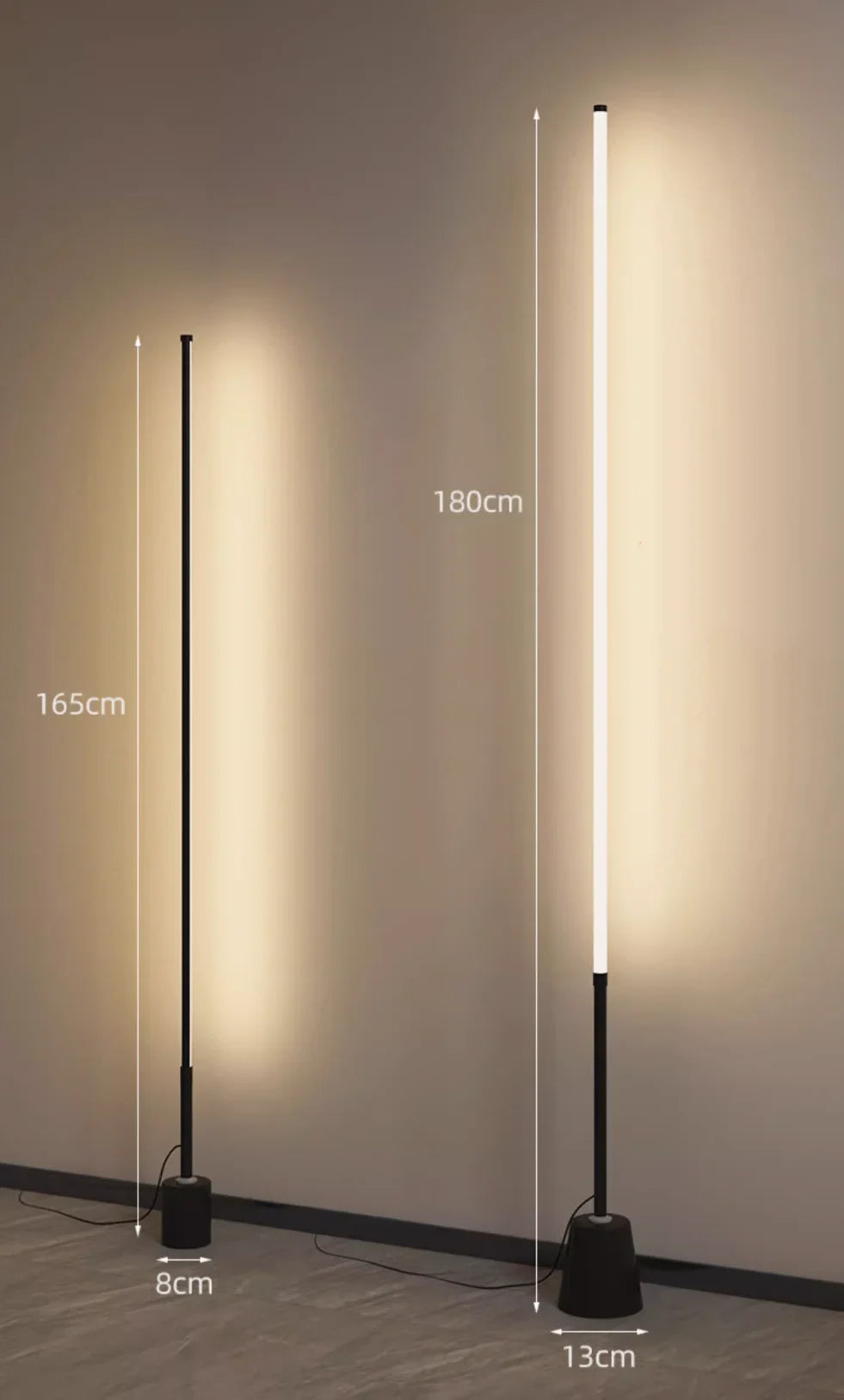 Living Room Dimmable Corner Floor Lamp Remote 100cm Stand Smart LED Mood Light for Bedroom Nordic Home Decor Interior Lighting