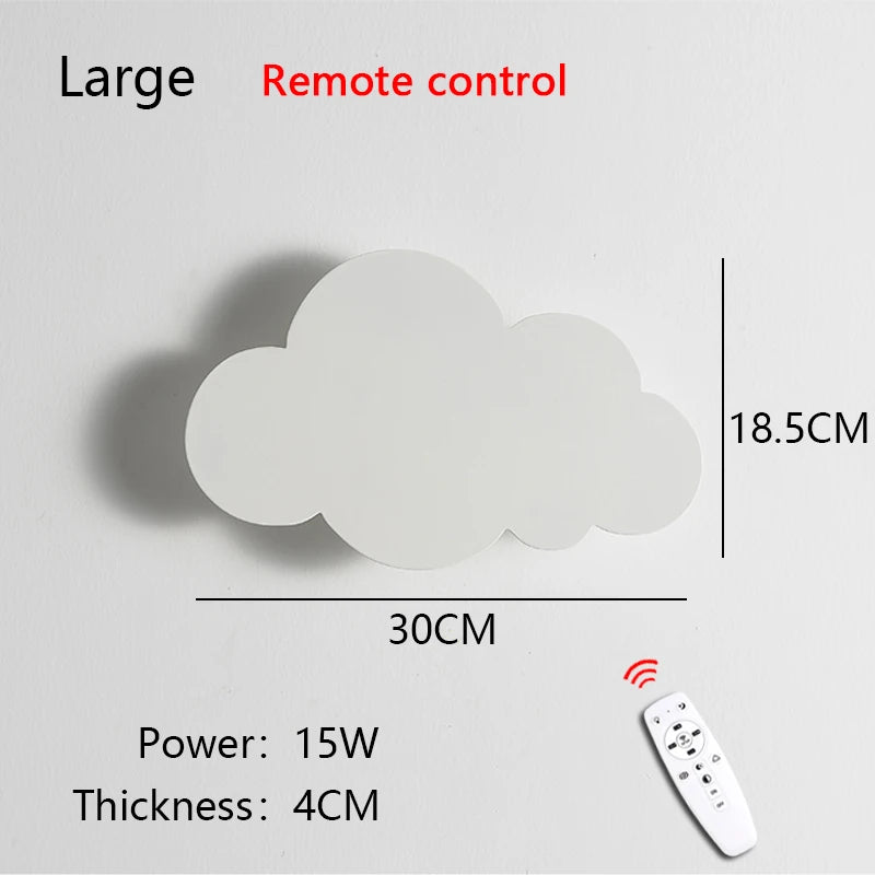 New Baby Room Cloud Wall Lamp Bedroom Bed Living Dining Room Attic Creative Warm Decoration Dimmable Wall Light