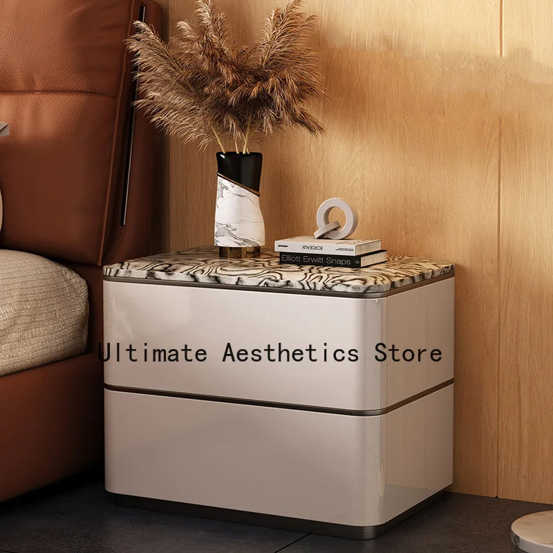 Delicacy Bedroom Nightstand Storage Drawers Classic Practical Bedside Table Aesthetic Luxury Mesitas De Noche Home Furniture