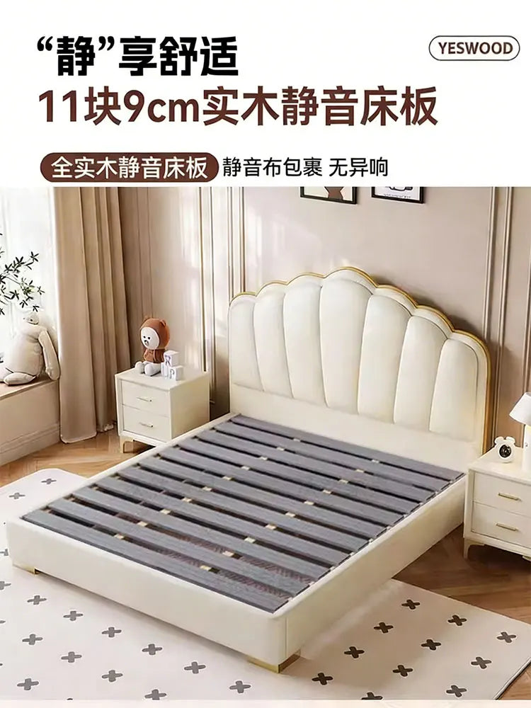 Modern Wooden Bed Bedroom Princess Design Sleeping Floor Mobile Girls Luxury Bed Children Letto Matrimoniale Hotel Furniture