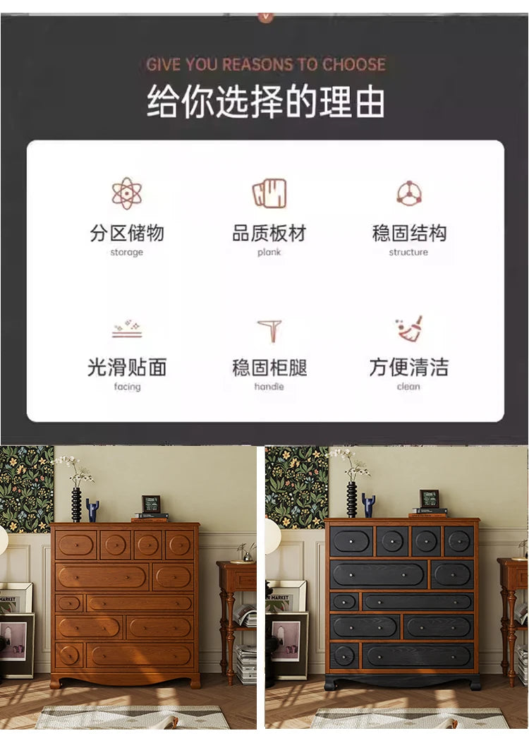 Classic Luxury Living Room Cabinets Retro Storage Mid Century Vintage Living Room Cabinets Drawers Modern Meuble Salon Furniture