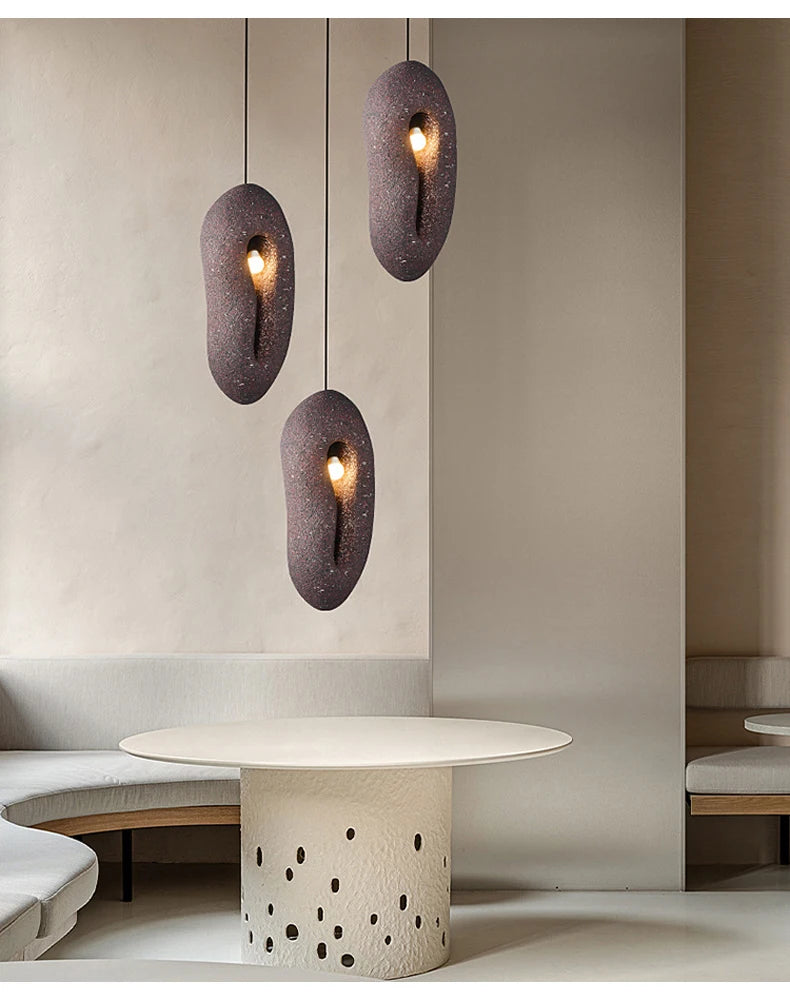 Online Celebrity Designer Dining Room Qingba Small Droplight Japanese Wabi Sabi Retro Red Home Stay Bedside Pendent Lamp