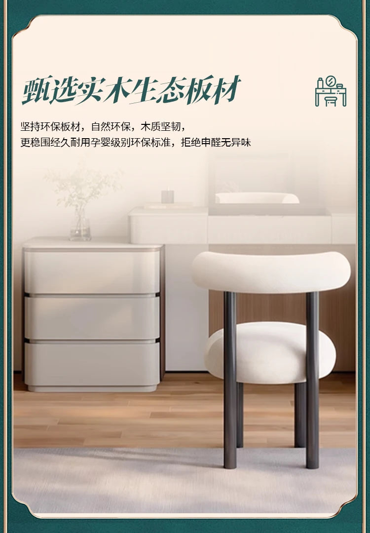 Bedroom Big Dressing Table Vintage Desk Aesthetic Luxury Dressing Table Nordic Girls Espejo Maquillaje Luz Home Furniture