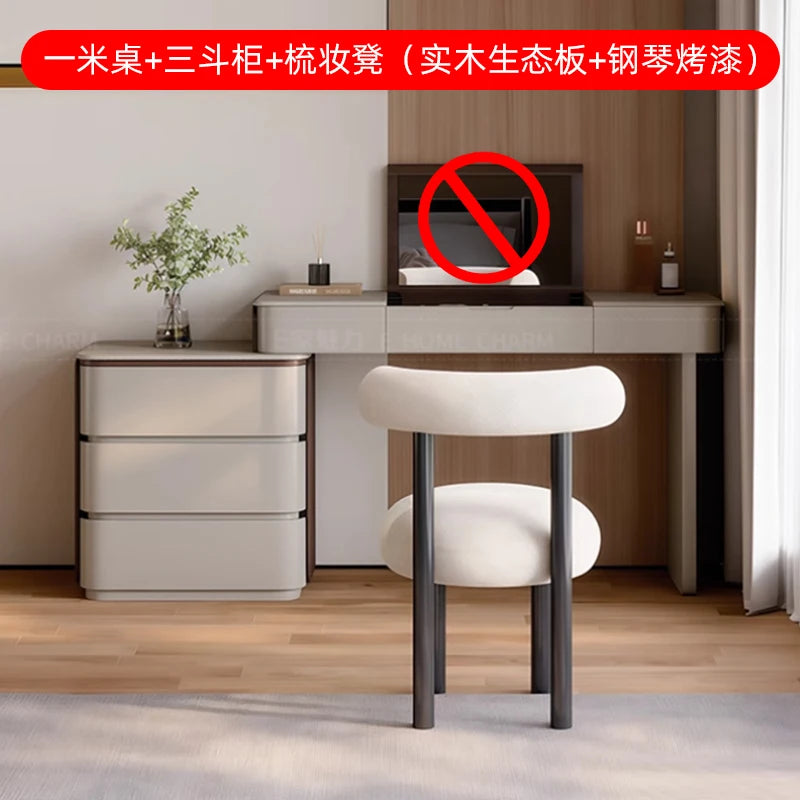 Bedroom Big Dressing Table Vintage Desk Aesthetic Luxury Dressing Table Nordic Girls Espejo Maquillaje Luz Home Furniture