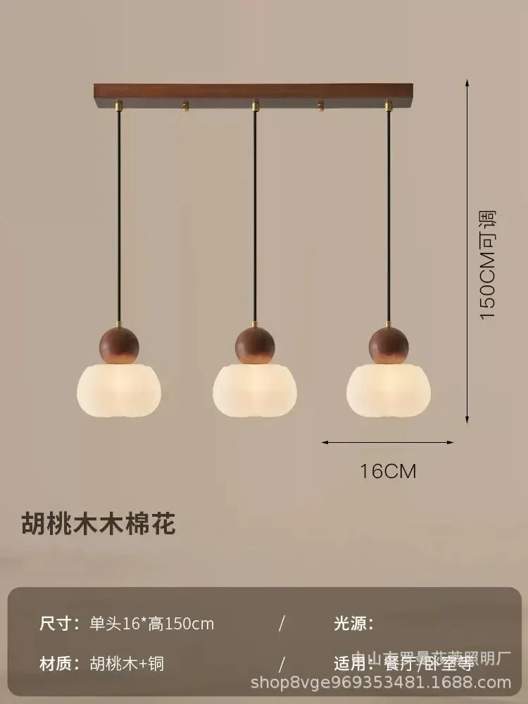 Cream Wind Bedroom Chandelier Simple Children's Bedside Chandelier Modern Creative Jack-o '-lantern Nordic Restaurant Lamps
