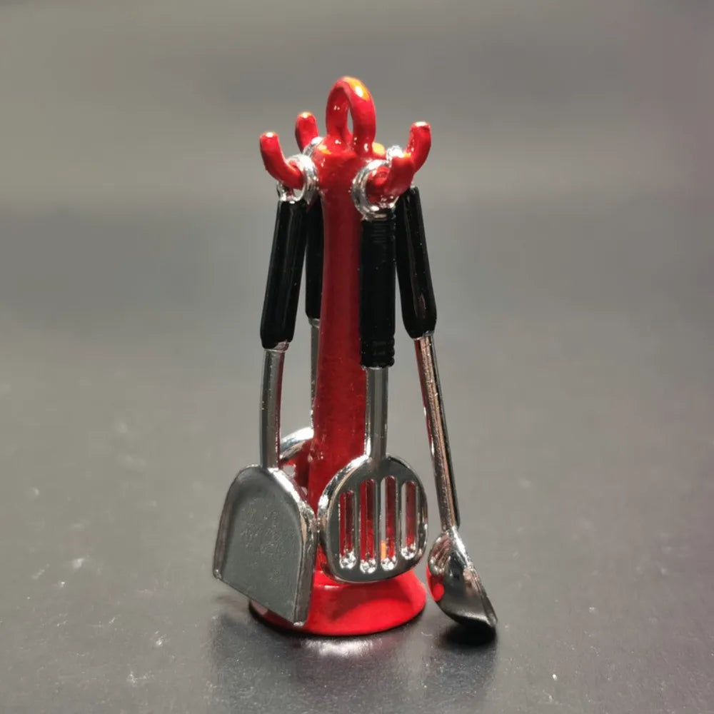 Kettle 1:12 Mini Kitchen Utensils Sets Cookware Alloy Kitchen Set Mini 1:12 Scale Mini Kitchen Cooking Kit Dollhouse Miniatures