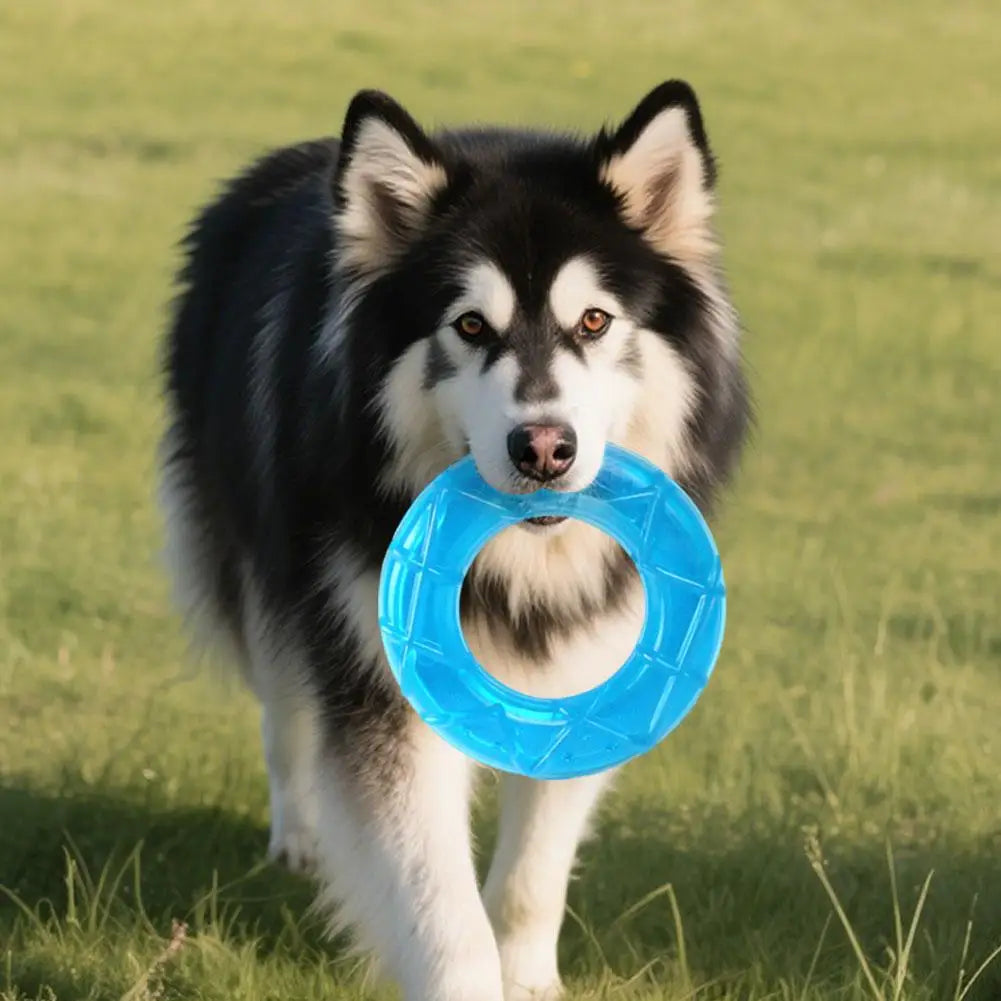 Pet Cooling Chew Toy, Summer Ice Cube Freezable Dog Teething Chew Toy for Puppies Training & Play, Fillable Puppy Teething Rings