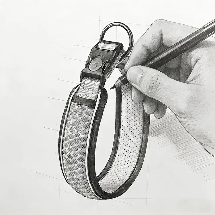 Dog Collar, Adjustable Soft Pet Collar with Escape-Proof Locking Buckle, Breathable Honeycomb Net Design for Small Large Dogs