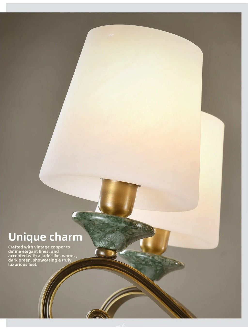 American Simple Country Living Room Bedroom Lighting Simple Pastoral Villa Hall Dining Room Light Marble All Copper Chandelier