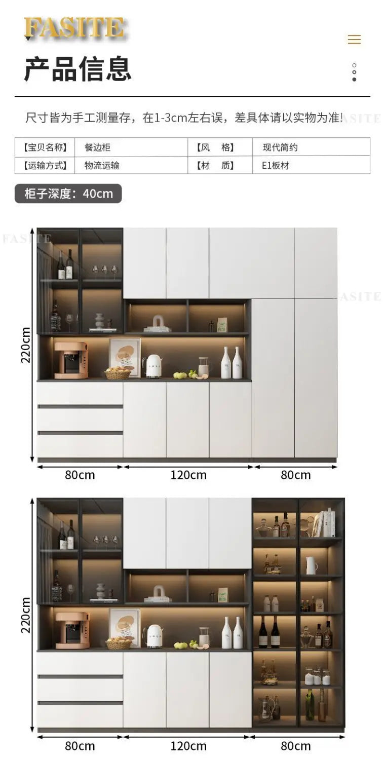 LivingRoom Cabinet Premium Solid Wood Dining Side Cabinet Integrated Household Light Luxury High-end Wine Cabinet Storage Locker