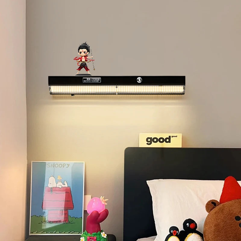 Bedroom Bedside Wall Lamps Children's Room Long Strip Lamp Retro Industrial Style Home Decor Living Room Mirror Front Wall Light