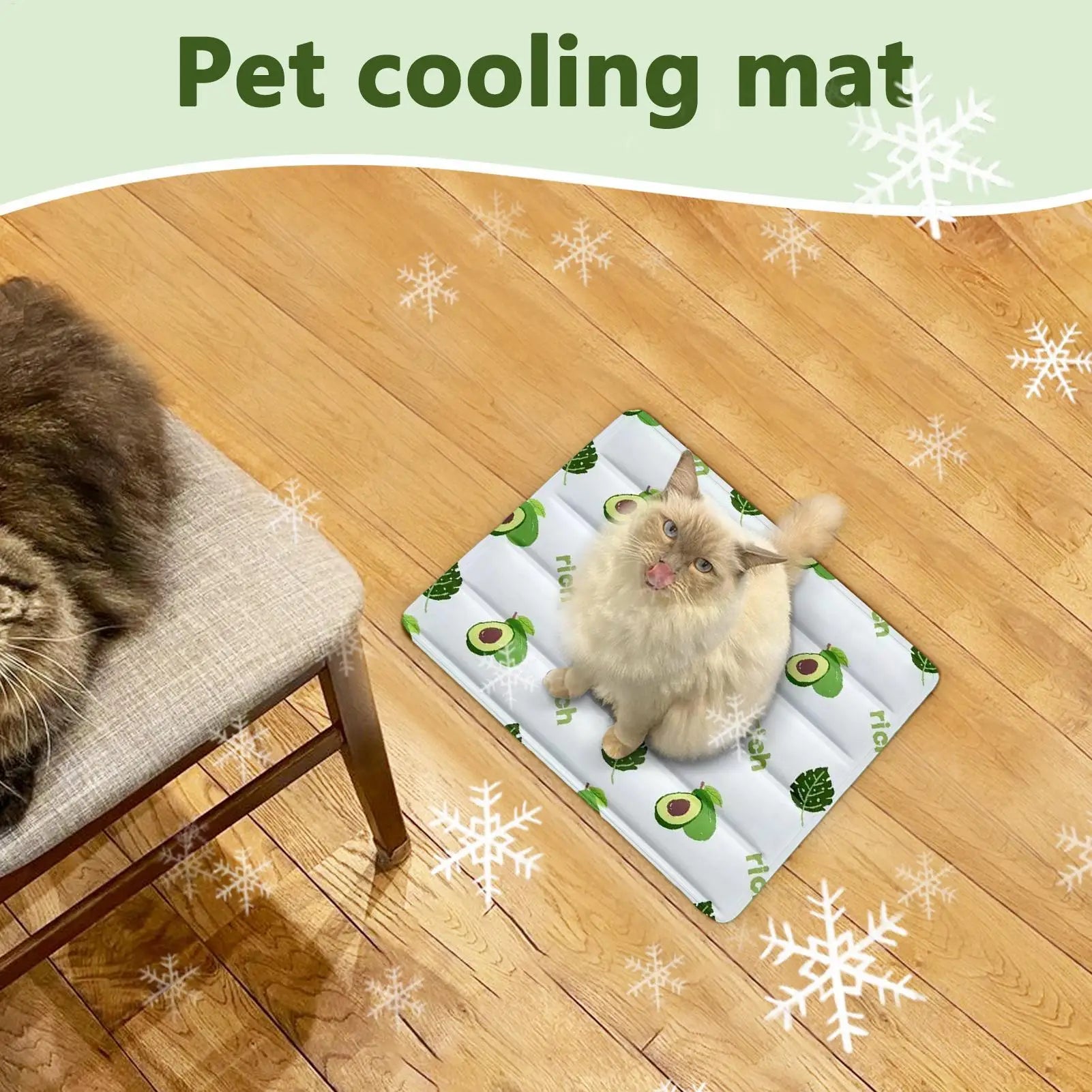 Dog Cooling Mat 30x40cm Ice Bed Soft Reusable Floor Cushion Summer Cool Mat for Small Medium Large Cats Indoor Outdoor Use