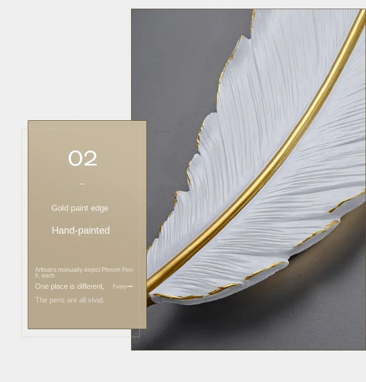 Modern Living Room Corridor Lighting Wall Lamp Nordic Home Decor Bedroom Bedside Lamps Light Luxury Creative LED Feather Lamp