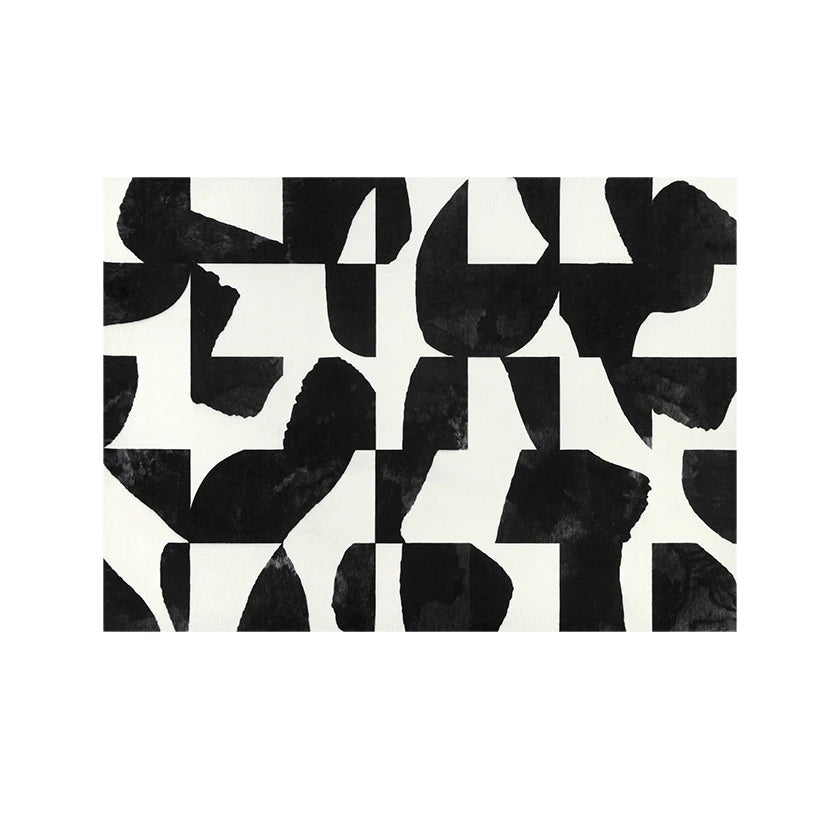 Fashion Style Carpet for Living Room Geometric Striped Decor Home Large Area Sofa Black White Rugs Bedroom Plush Non-slip Mat