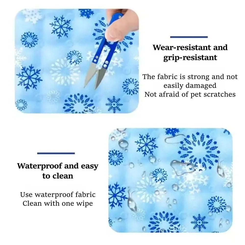 Dog Cooling Mat Summer Ice-Cooled Pet Cooling Bed Portable and Durable Indoor and Outdoor Use for Small Large Dogs