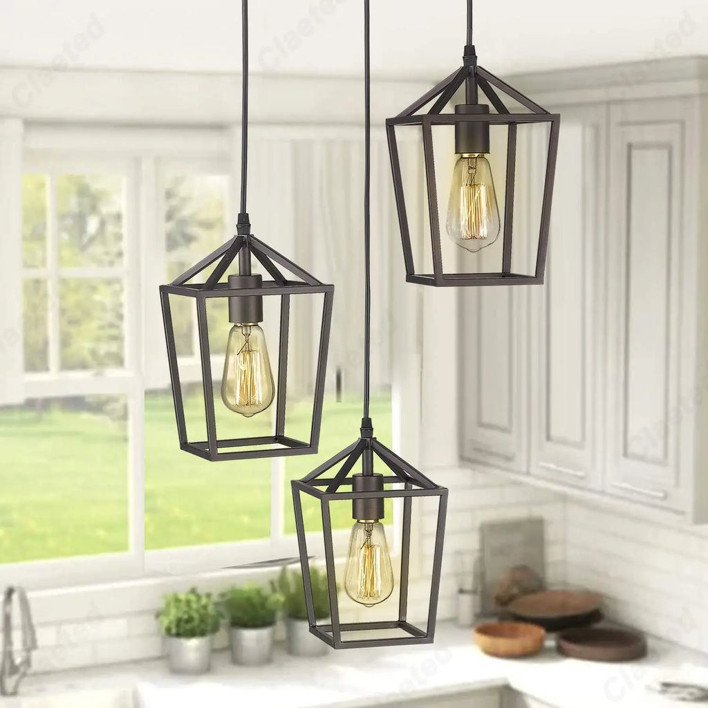 Creative Retro New LED American Wrought Iron Chandelier Living Room Dining Room Bar Corridor Bedroom Decorative Lighting