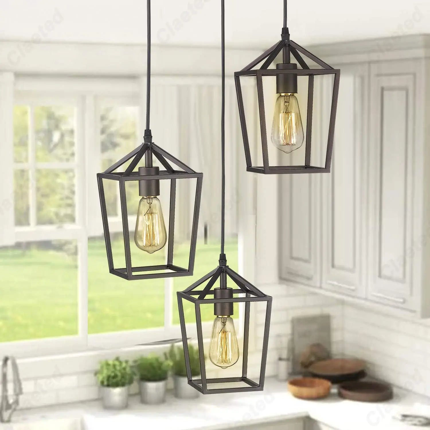 Creative Retro New LED American Wrought Iron Chandelier Living Room Dining Room Bar Corridor Bedroom Decorative Lighting