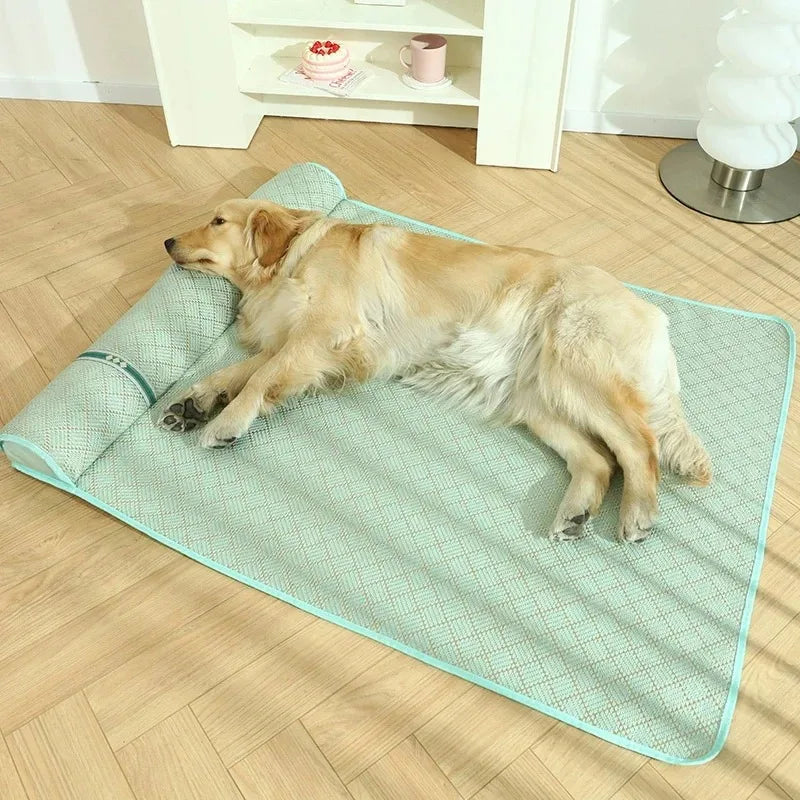 Cooling Bedding for Dogs Mat Pets Supplies Dog Beds Tiny Washable Bed Lie Outdoor House Cushion Mattress Large Pet Accessories