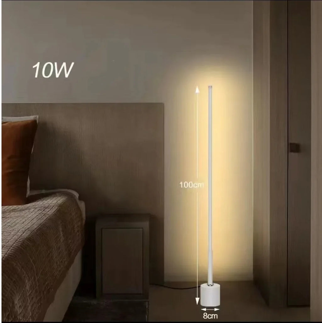 Living Room Dimmable Corner Floor Lamp Remote 100cm Stand Smart LED Mood Light for Bedroom Nordic Home Decor Interior Lighting