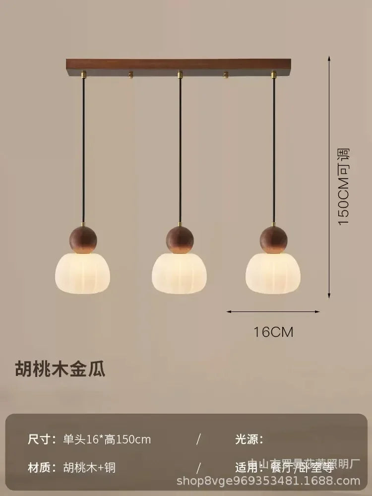 Cream Wind Bedroom Chandelier Simple Children's Bedside Chandelier Modern Creative Jack-o '-lantern Nordic Restaurant Lamps