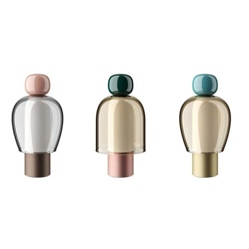 Modern Living Room Decoration Ornaments USB Charging Lamp Minimalist Study Master Bedroom Daughter's Room Glass Desk LED Lamp