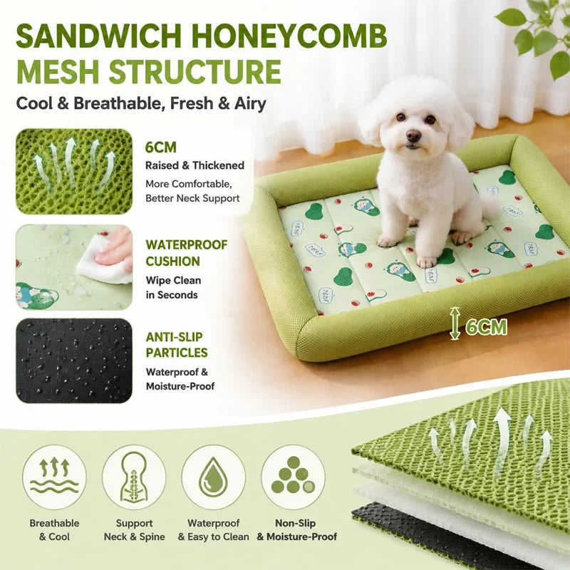Cooling Puppy Bed Summer Dog Supplies Mat Accessory Comfort Sofa Blanket for Small Medium Large Dogs Cats Beds Mats Supplies