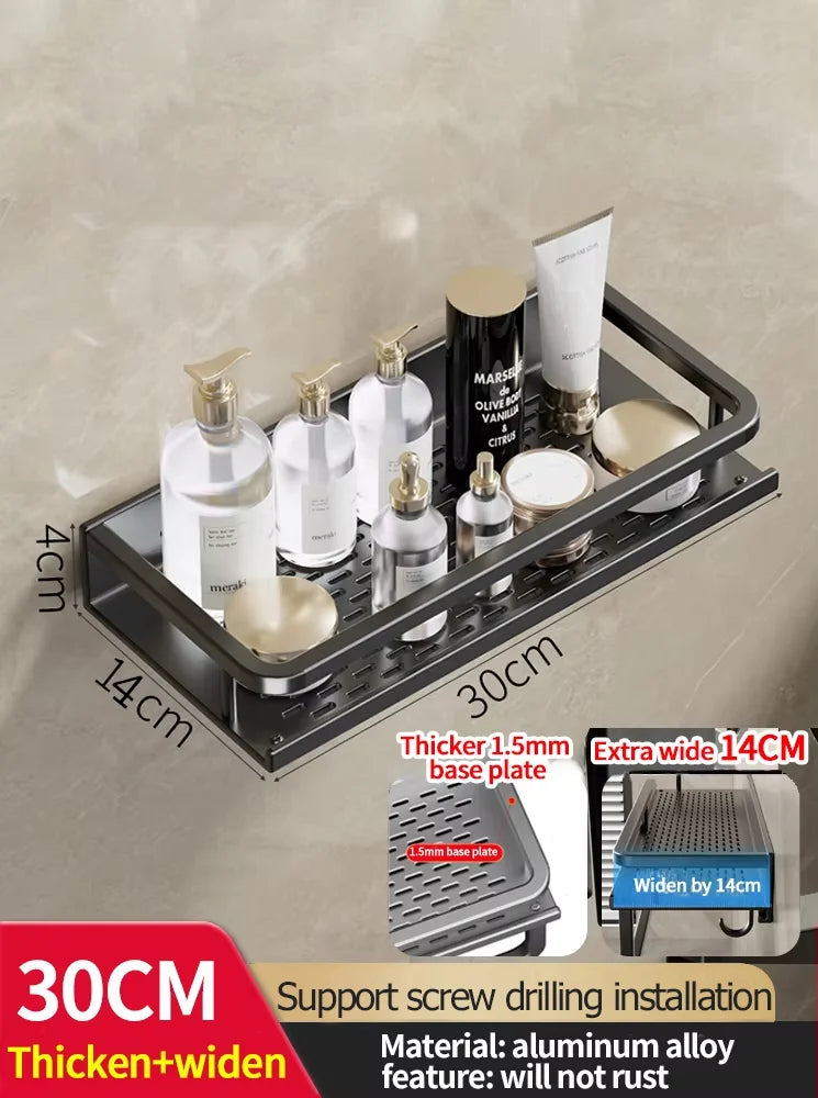 Bathroom Rack Bathroom Shelf Toilet Space Aluminum Hanging Rack Bathroom Organizer Hang on the Wall