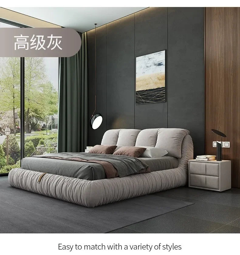 Bedroom Unique Minimalist Beds Nordic Organizer Upholstery Sleeping Fancy Bed Lounge Frames Queen 180x200cm House Accessories